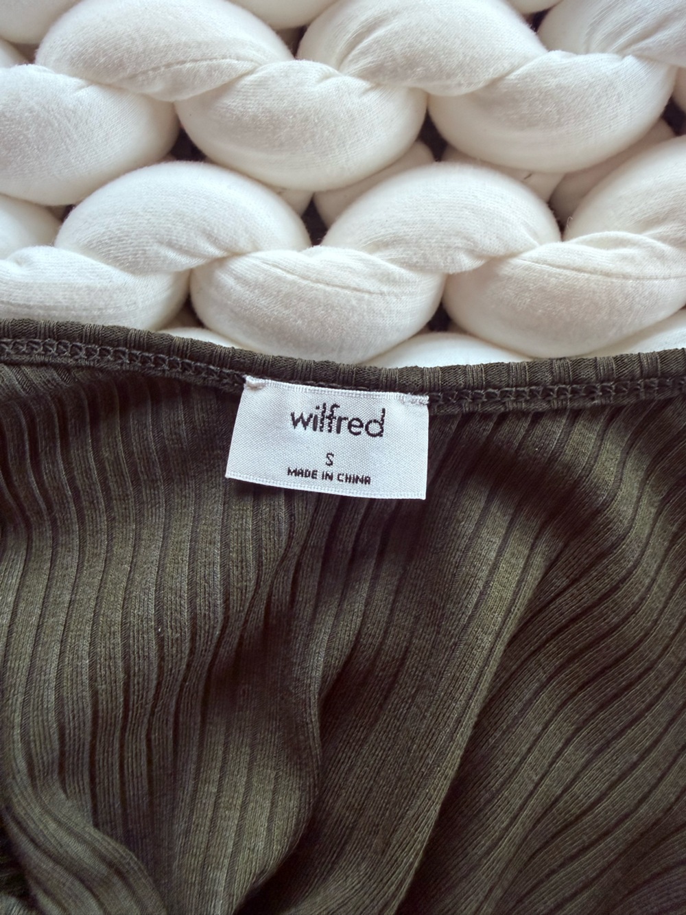 Wilfred Olive Ribbed Top - Picture 2 of 3